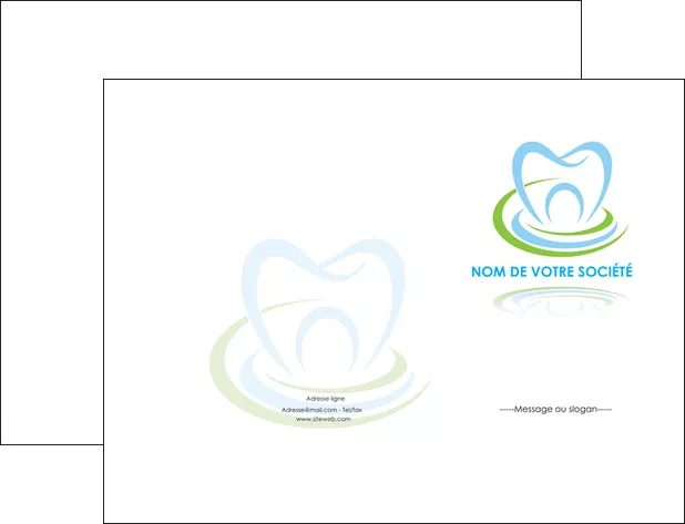 creer modele en ligne pochette a rabat dentiste dents dentiste dentisterie MLGI29381