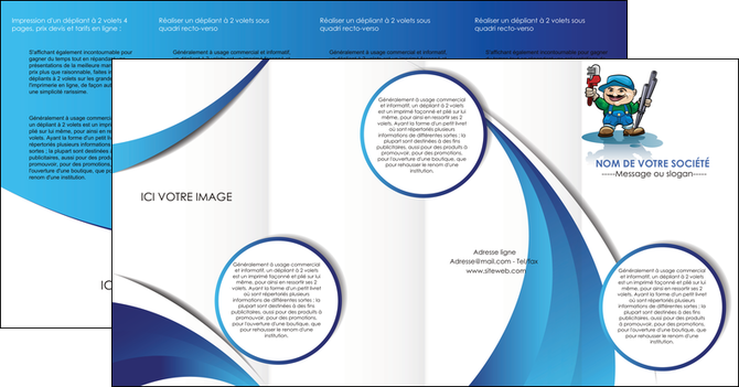 imprimer depliant 4 volets  8 pages  plomberie plombier plomberie travail MLGI29389