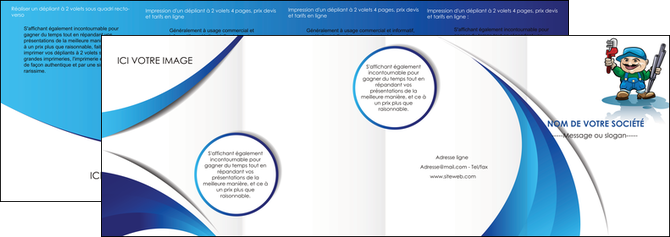 creer modele en ligne depliant 4 volets  8 pages  plomberie plombier plomberie travail MLGI29395