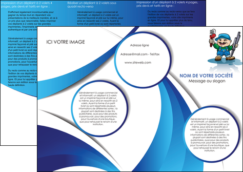 impression depliant 3 volets  6 pages  plomberie plombier plomberie travail MLGI29405