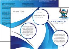 impression depliant 3 volets  6 pages  plomberie plombier plomberie travail MLGI29405