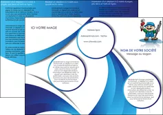 impression depliant 3 volets  6 pages  plomberie plombier plomberie travail MLGI29405