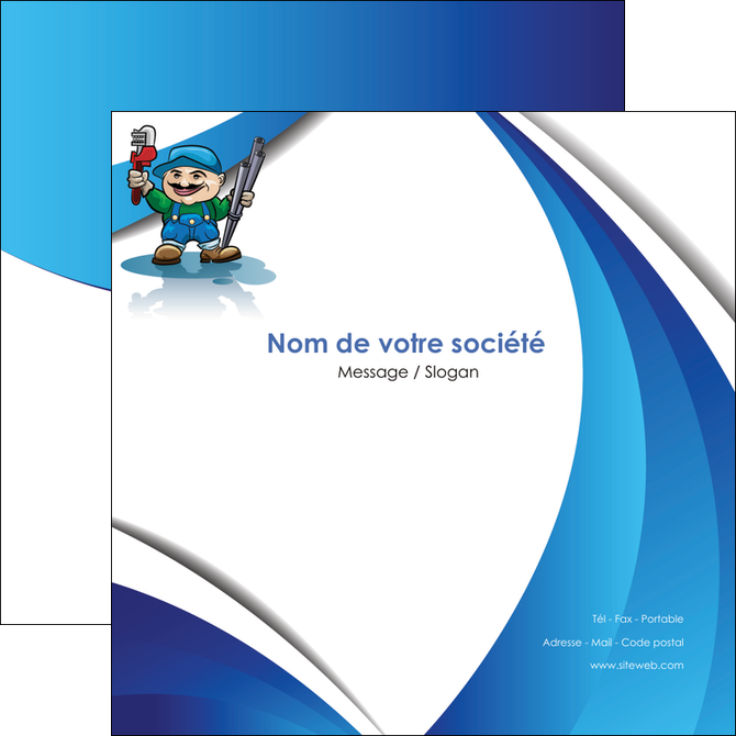 personnaliser modele de flyers plomberie plombier plomberie travail MLGI29413
