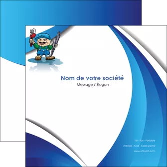 personnaliser modele de flyers plomberie plombier plomberie travail MLGI29413