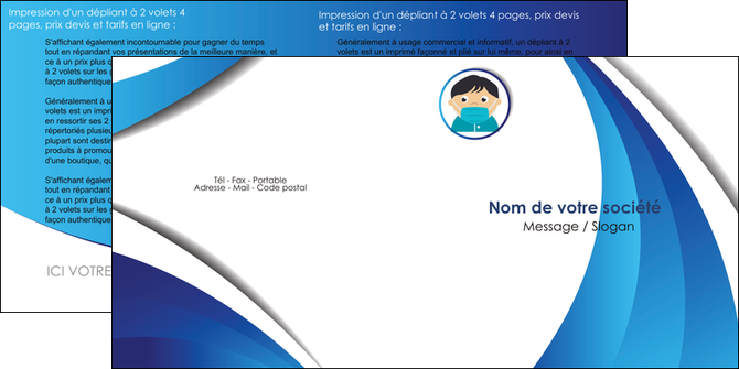 imprimerie depliant 2 volets  4 pages  infirmier infirmiere medecin medecine sante MIDCH29651