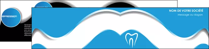 creation graphique en ligne depliant 2 volets  4 pages  dentiste dents dentiste dentisterie MIFLU29695