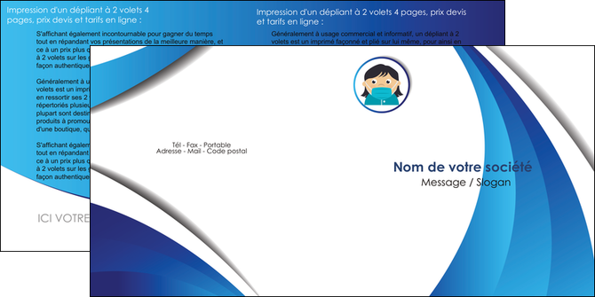 modele en ligne depliant 2 volets  4 pages  infirmier infirmiere medecin medecine docteur MIDLU29731