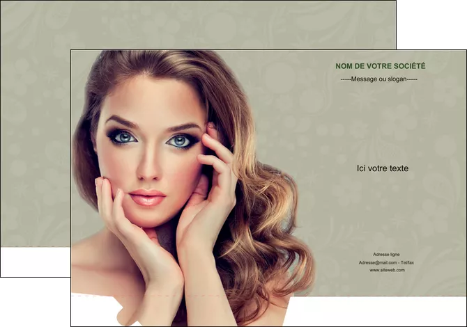 imprimerie pochette a rabat centre esthetique  beaute bien etre coiffure MLIGLU29879