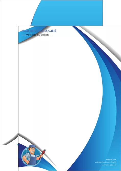 impression affiche plomberie travail travailleur casquette MLIGLU29915