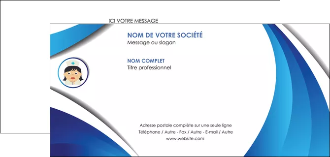 maquette en ligne a personnaliser carte de correspondance infirmier infirmiere medecin medecine docteur MLGI30029