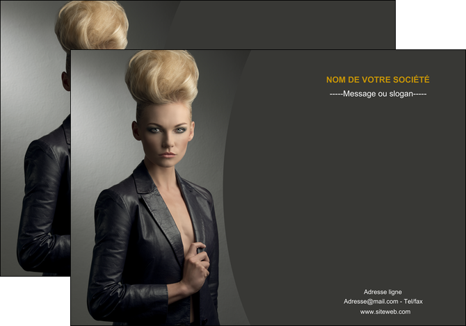 personnaliser maquette affiche centre esthetique  coiffure beaute salon MIFLU30221
