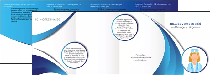 faire depliant 4 volets  8 pages  infirmier infirmiere infirmiere infirmerie blouse MIFCH30455