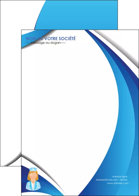 creation graphique en ligne flyers infirmier infirmiere infirmiere infirmerie blouse MLIGLU30469