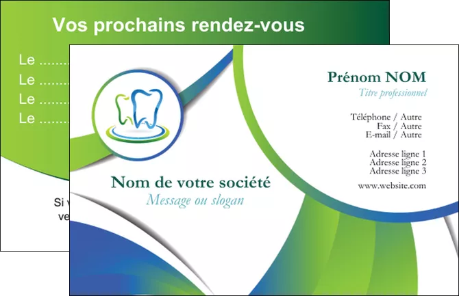 cree carte de visite dentiste dents dentiste dentier MLIGLU30485