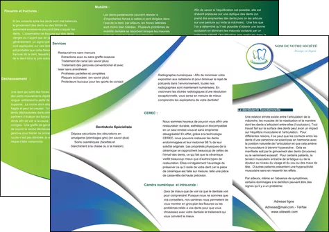 modele depliant 3 volets  6 pages  dentiste dents dentiste dentier MLIGLU30507