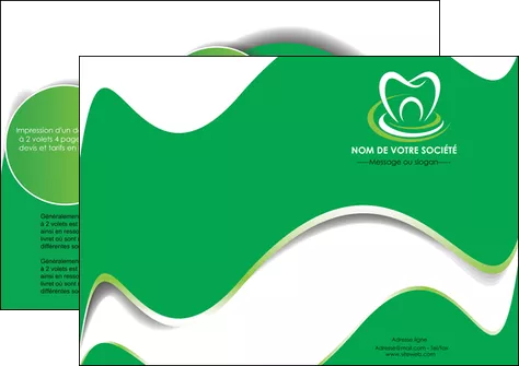 faire modele a imprimer depliant 2 volets  4 pages  dentiste dents dentiste dentier MIFBE30533
