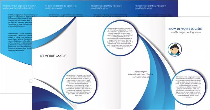 exemple depliant 4 volets  8 pages  chirurgien medecin medecine sante MIFBE30607