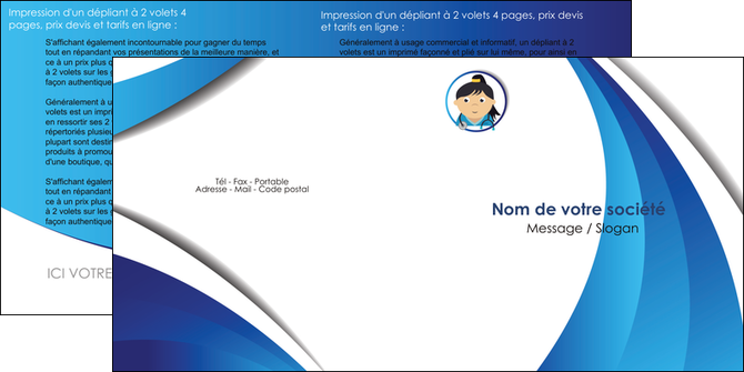 modele en ligne depliant 2 volets  4 pages  chirurgien medecin medecine sante MIF30627
