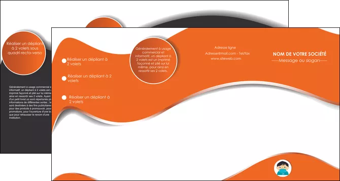 maquette en ligne a personnaliser depliant 4 volets  8 pages  medecin medecin medecine sante MIFBE30743