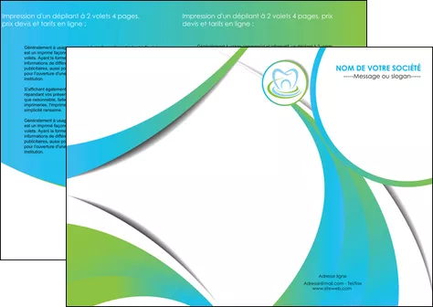 imprimer depliant 2 volets  4 pages  dentiste dents dentiste dentier MLGI30795