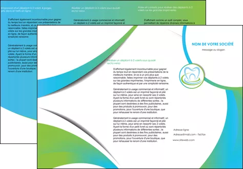 exemple depliant 3 volets  6 pages  dentiste dents dentiste dentier MIFCH30801