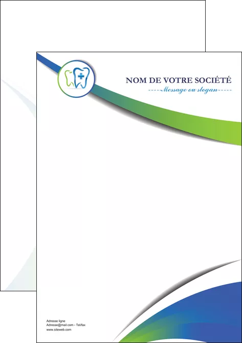 personnaliser maquette flyers dentiste dents dentiste dentier MIFBE30833