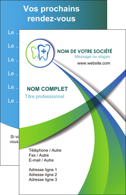exemple carte de visite dentiste dents dentiste dentier MIFBE30865