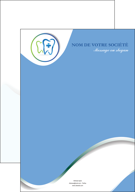 maquette en ligne a personnaliser affiche dentiste dents dentiste dentier MIDBE30895