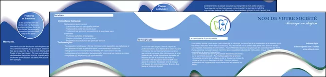 faire modele a imprimer depliant 2 volets  4 pages  dentiste dents dentiste dentier MIFBE30897