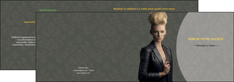 modele en ligne depliant 2 volets  4 pages  institut de beaute beaute coiffure mode MLGI31017
