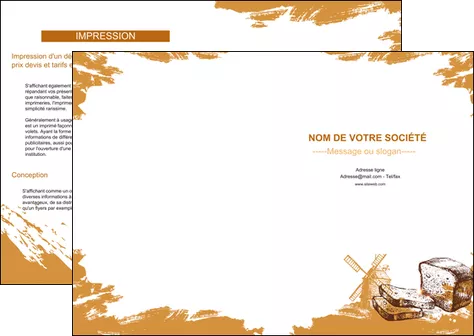 imprimer depliant 2 volets  4 pages  boulangerie pains boulangerie boulanger MLIGLU31301