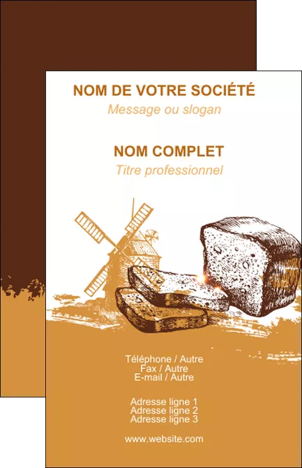 realiser carte de visite boulangerie pains boulangerie boulanger MLIGLU31319