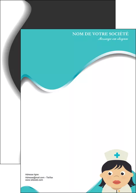 faire modele a imprimer flyers infirmier infirmiere infirmiere infirmerie blouse MLGI31345