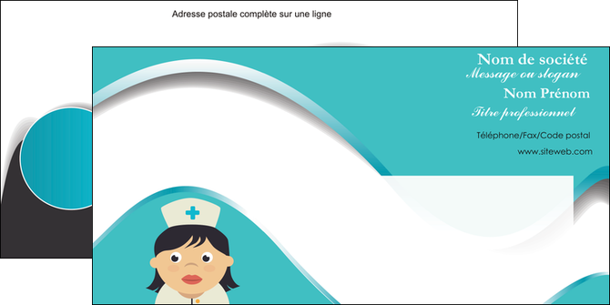 creation graphique en ligne enveloppe infirmier infirmiere infirmiere infirmerie blouse MFLUOO31351