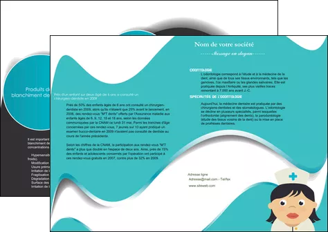 imprimerie depliant 2 volets  4 pages  infirmier infirmiere infirmiere infirmerie blouse MIFCH31359