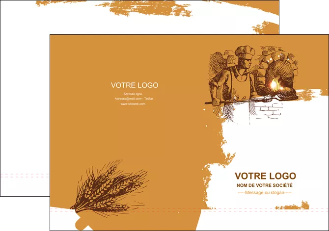 personnaliser modele de pochette a rabat boulangerie pains boulangerie boulanger MLIGLU31433