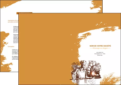 impression depliant 2 volets  4 pages  boulangerie pains boulangerie boulanger MLGI31435
