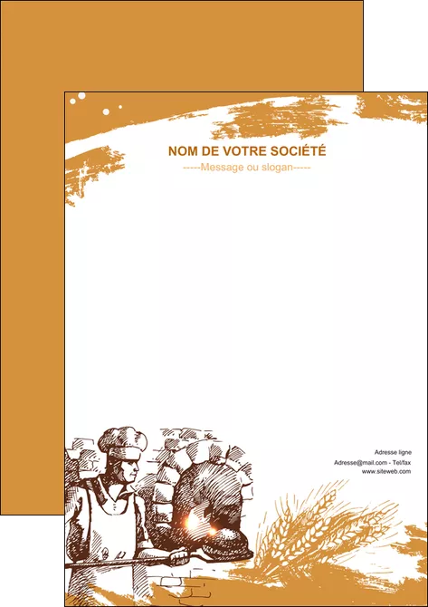 personnaliser modele de affiche boulangerie pains boulangerie boulanger MID31447