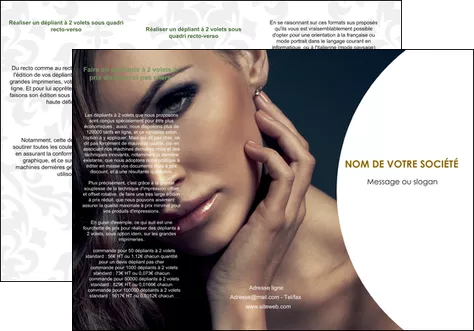creer modele en ligne depliant 3 volets  6 pages  cosmetique beaute bien etre coiffure MLGI31509