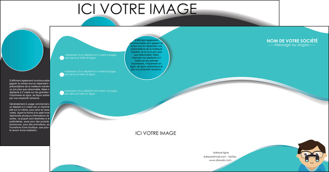 creation graphique en ligne depliant 4 volets  8 pages  materiel de sante docteur medecin soins medicales MIFCH31615