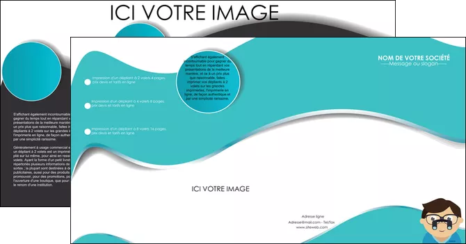 creation graphique en ligne depliant 4 volets  8 pages  materiel de sante docteur medecin soins medicales MLGI31615