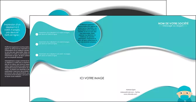 realiser depliant 4 volets  8 pages  infirmier infirmiere infirmier infirmerie aide soignant MLGI31797