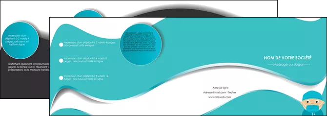 creation graphique en ligne depliant 4 volets  8 pages  infirmier infirmiere infirmier infirmerie aide soignant MIFLU31805