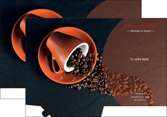 maquette en ligne a personnaliser pochette a rabat bar et cafe et pub tasse a cafe cafe graines de cafe MIF31847
