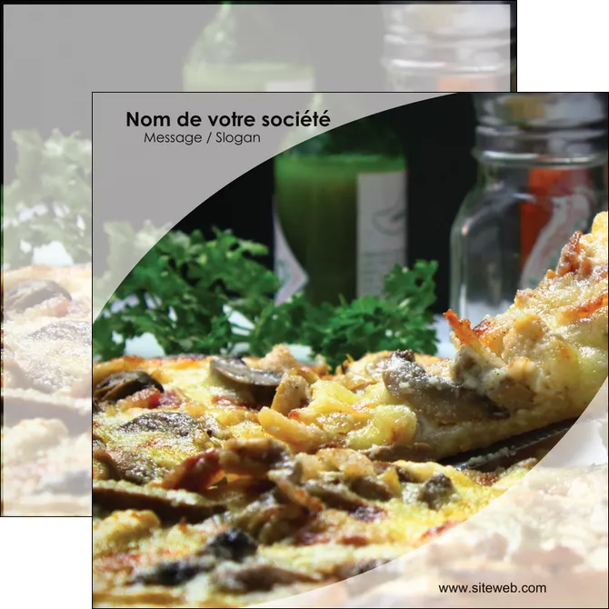 personnaliser maquette flyers pizzeria et restaurant italien pizza pizzeria restaurant italien MIFLU31861