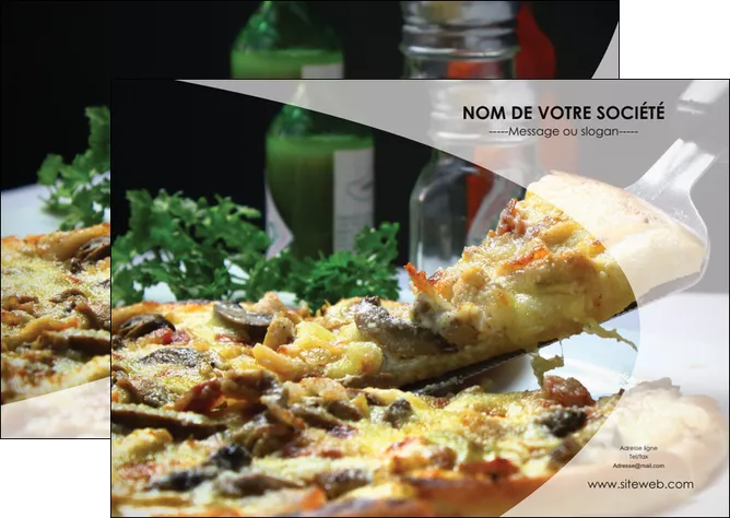 maquette en ligne a personnaliser flyers pizzeria et restaurant italien pizza pizzeria restaurant italien MIFCH31867
