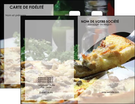 personnaliser modele de carte de visite pizzeria et restaurant italien pizza pizzeria zone tampon MLIGLU31893