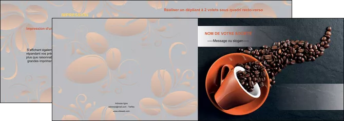 modele en ligne depliant 2 volets  4 pages  bar et cafe et pub cafe bar torrefacteur MLGI31985