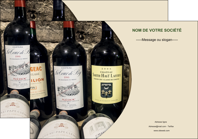 creer modele en ligne affiche vin commerce et producteur caviste vin vignoble MIFBE32005