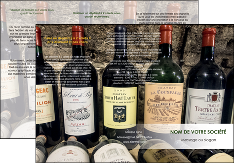 modele en ligne depliant 3 volets  6 pages  vin commerce et producteur caviste vin vignoble MIDLU32067